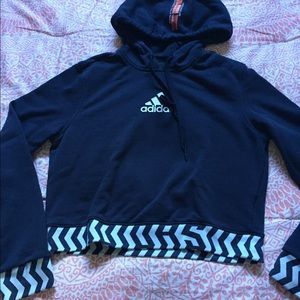 Adidas Crop Hoodie Size M